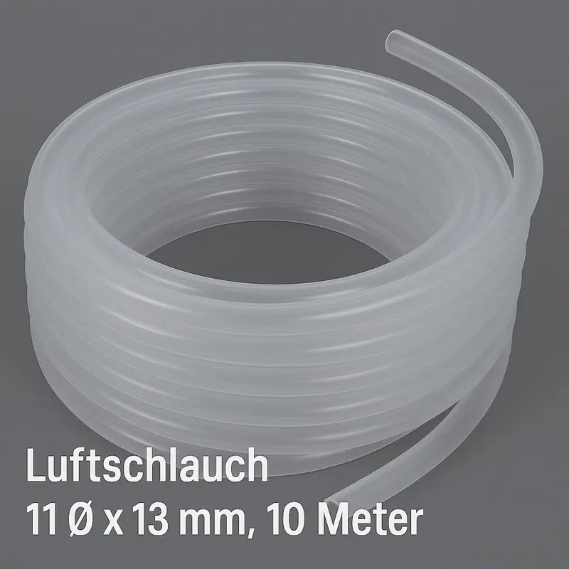 Luftschlauch Profi 11 Ø x 13 mm 10 Meter PVC transparent