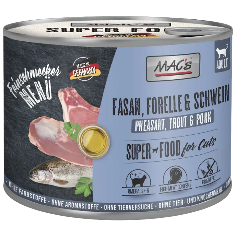 MAC's Cat Feinschmecker Fasan, Forelle & Schwein 200 g