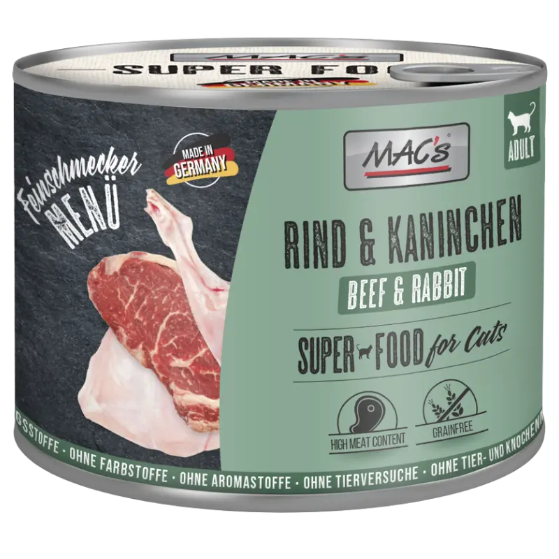 MAC's Cat Feinschmecker Rind & Kaninchen 200 g