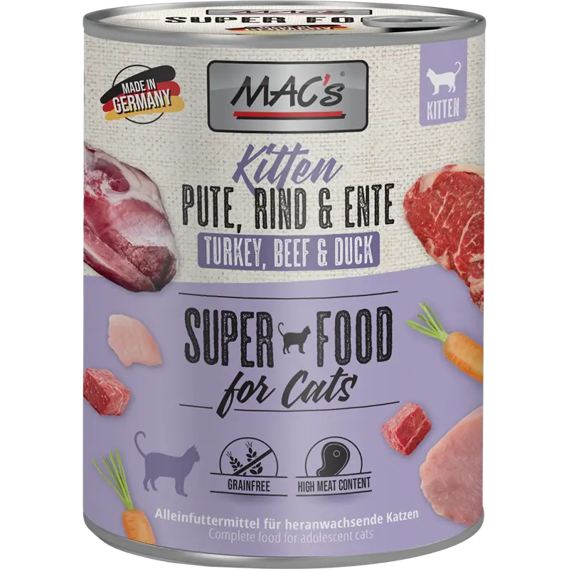 MAC's Cat Kitten Pute, Rind & Ente 800 g