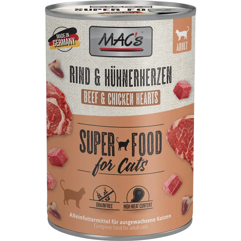 MAC's Cat Rind & Hühnerherzen 400 g
