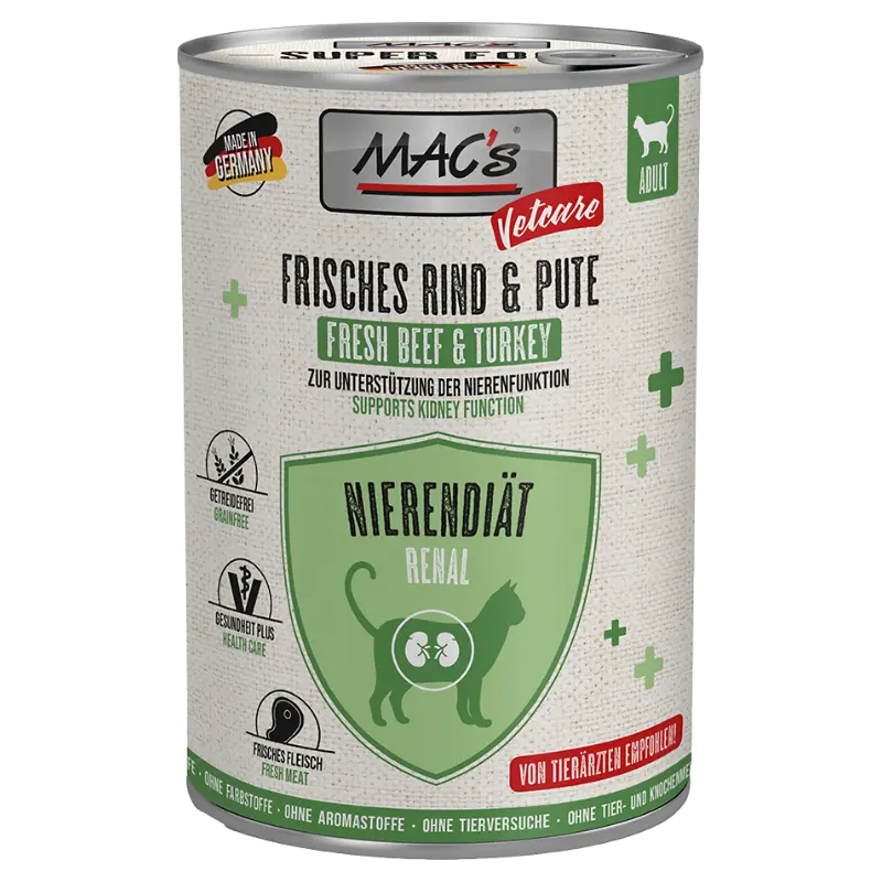 MAC's Cat Vetcare Nierendiät Rind & Pute 400 g