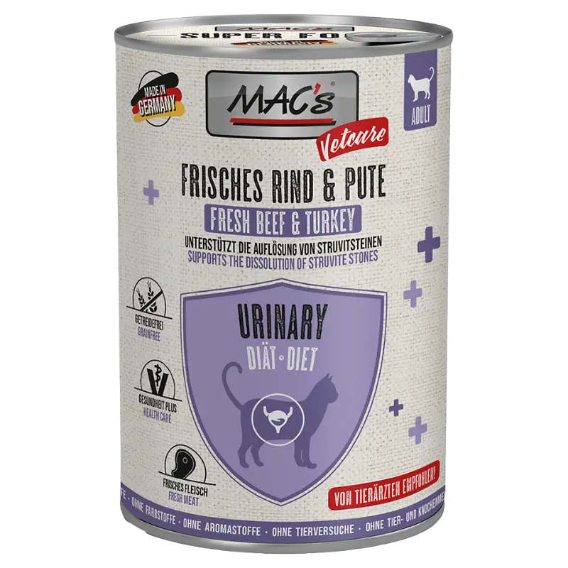 MAC's Cat Vetcare Urinary Rind & Pute 400 g