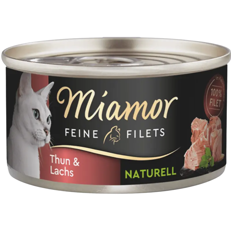 Miamor Feine Filets Naturelle Thunfisch & Lachs 80 g