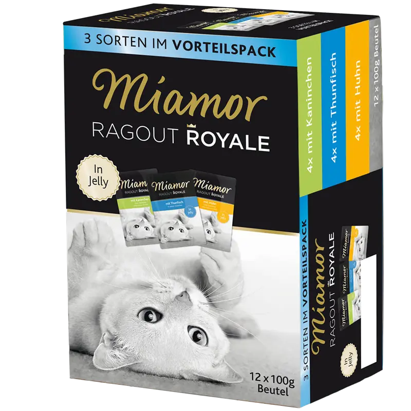 Miamor Ragout Royale in Jelly Multimix Kaninchen, Huhn & Thunfisch 1200 g