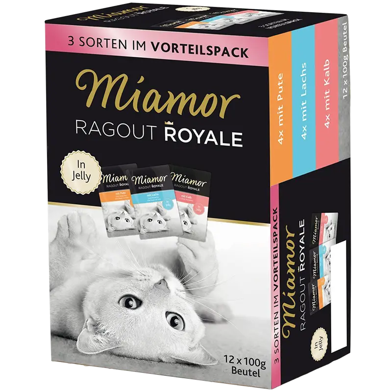 Miamor Ragout Royale in Jelly Multimix Pute, Lachs & Kalb 1200 g