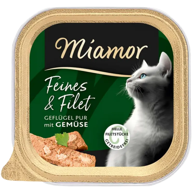 Miamor Schale Feines & Filet Geflügel Pur & Gemüse 100 g