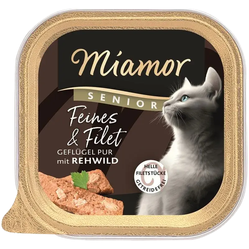 Miamor Schale Feines & Filet Senior Geflügel Pur & Rehwild