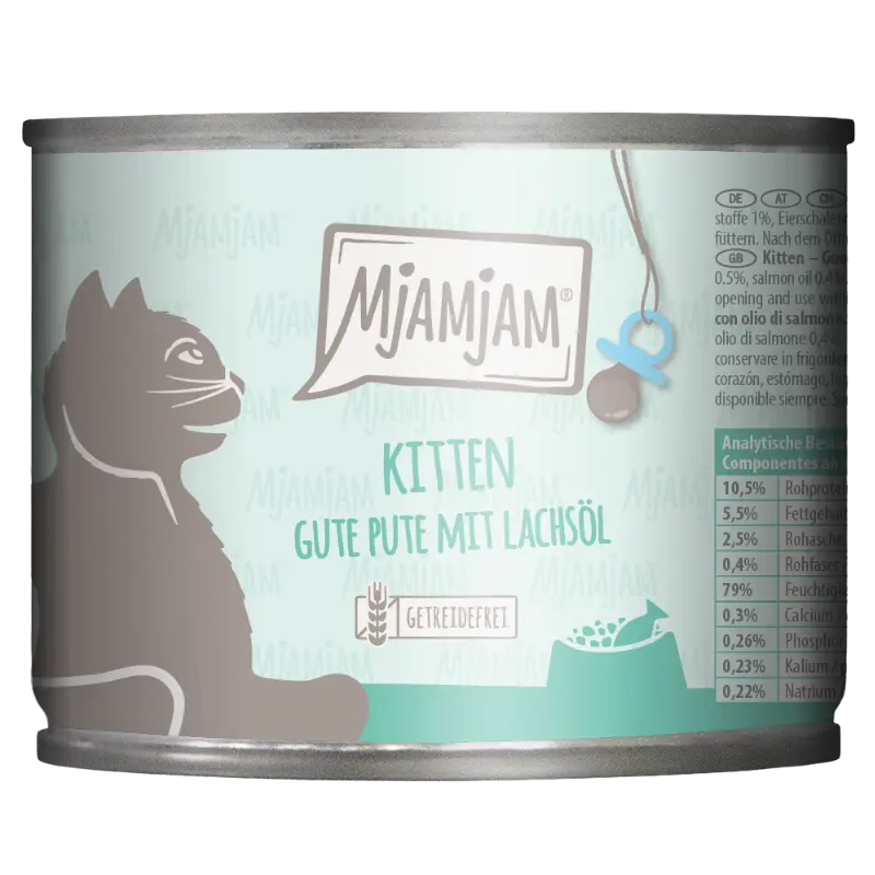MjAMjAM Kitten gute Pute mit Lachsöl 200 g