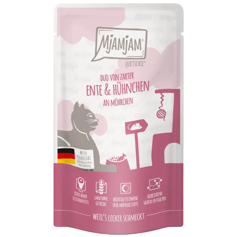 MjAMjAM Quetschie DUO Ente + Huhn Möhre 125 g
