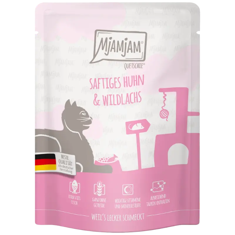 MjAMjAM Quetschie Huhn + Wildlachs 300 g