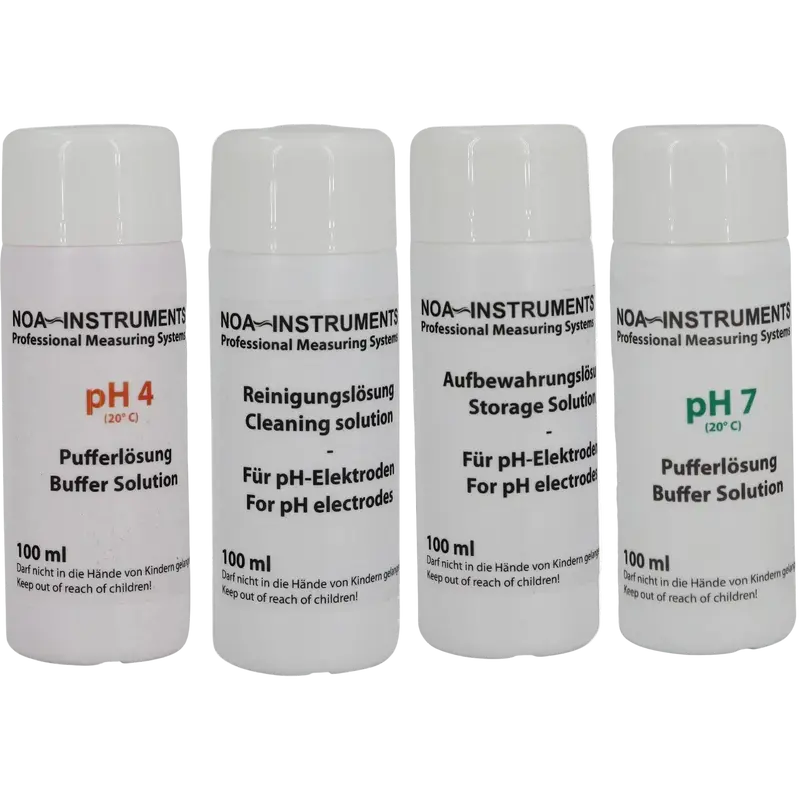 NOA-INSTRUMENTS Kalibrierset 1 für pH-Elektroden – 4× 100 ml