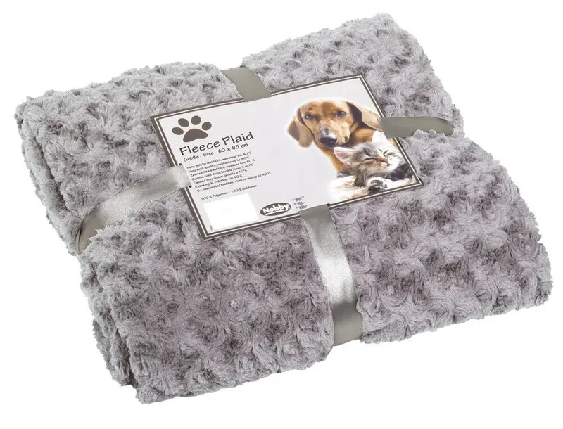 Nobby Fleece Plaid "SUPER SOFT"hellgrau S 60 x 85 cm Decke Hundedecke Hund Dog