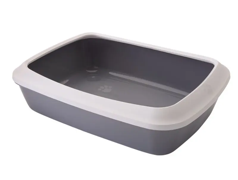 Nobby Katzentoilette mit Rand Iriz grau 50 x 37 x 13,5 cm Katze Cat WC
