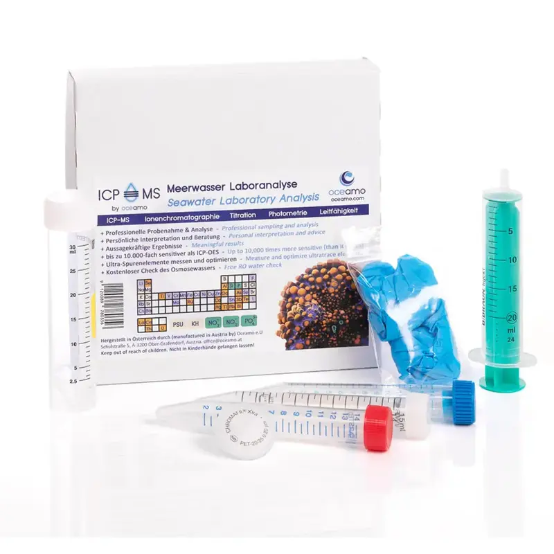 Oceamo ICP-MS Meerwasseranalyse – Laboranalyse mit Probenset