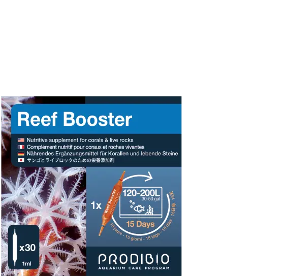 Prodibio Reef Booster – Nährpräparat für Korallen | 30 Ampullen