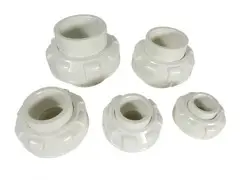 RE PVC WEIß Verschraubung Kupplung mit 2 * Klebemuffe