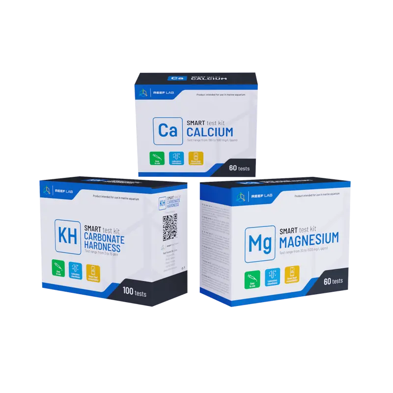 Reef Factory Smart Test Kit 3er Set KH, Ca, Mg
