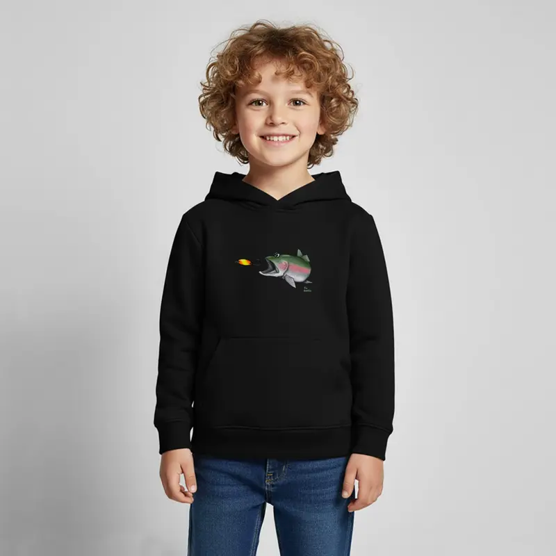 Regenbogenforelle mit Spoon - Nils Spezial - Kinder Premium Hoodie