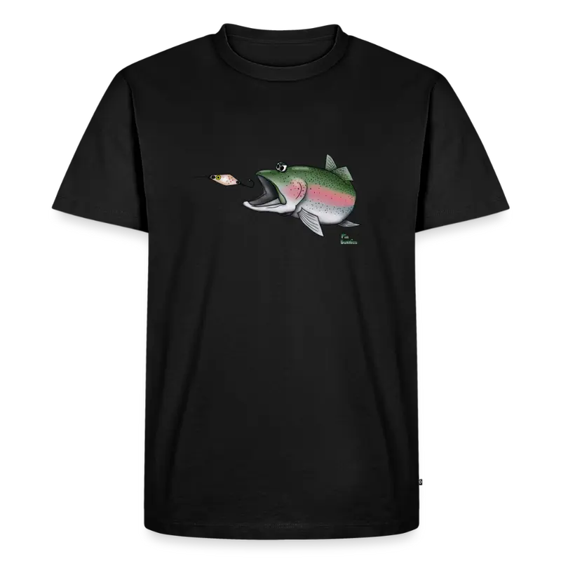 Regenbogenforelle mit Spoon T-Shirt - Männer - Bio-Qualität