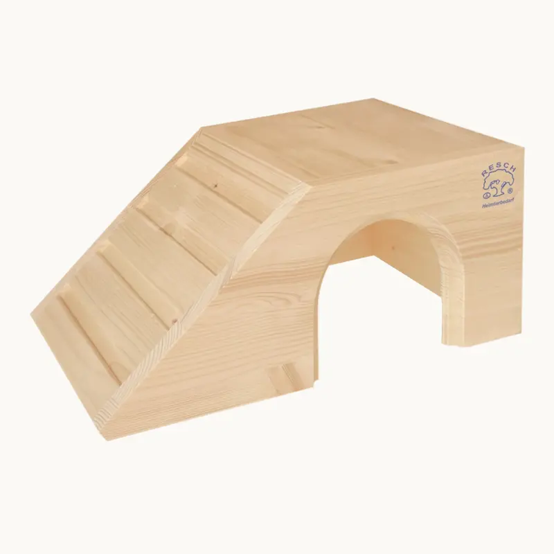 Resch Meerschweinchenhaus klein (Treppe links) aus Fichtenholz – Kletterhaus aus Holz