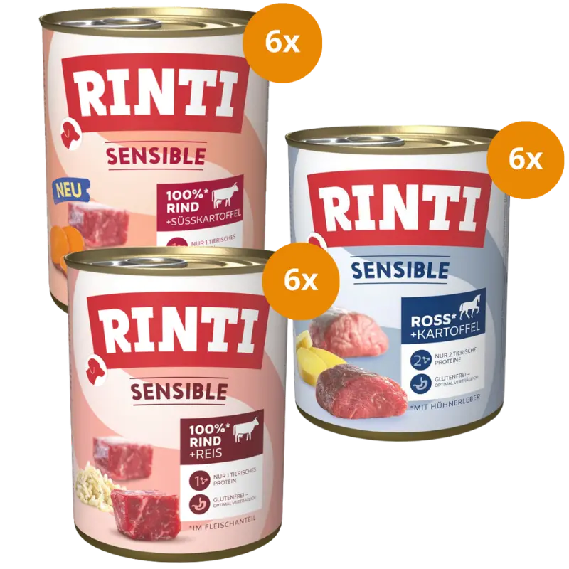 Rinti Sensible Kombipaket 800 g – Rind & Ross Mix (3 Sorten)