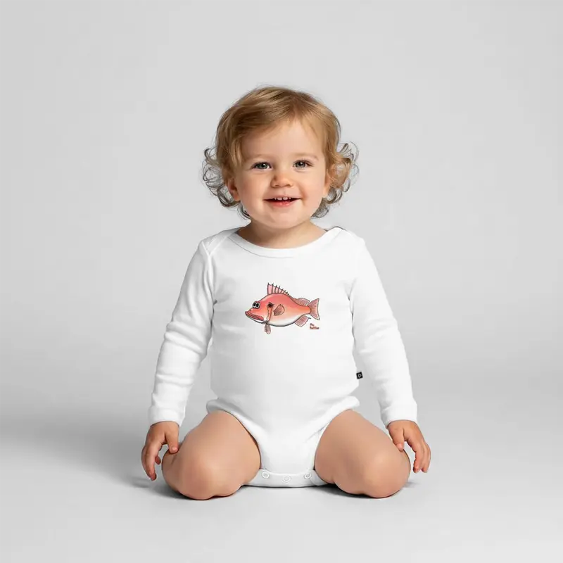 Rotbarsch - Baby Bio-Langarm-Body