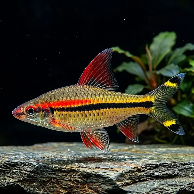 Rotstrichalgenfresser – Puntius denisoni 🐠🌿