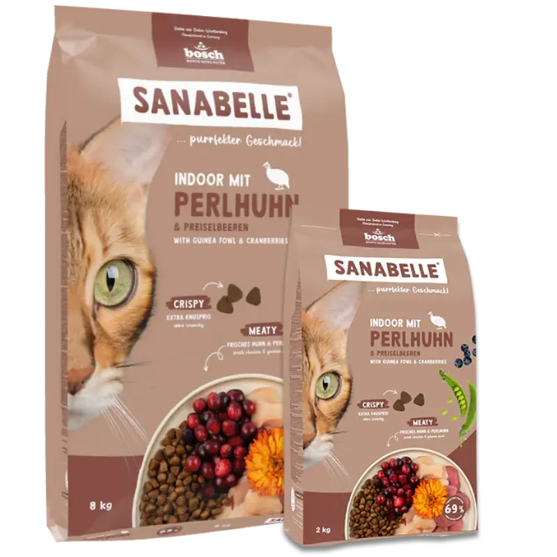 Sanabelle Indoor Perlhuhn 8 kg + Sanabelle Indoor Perlhuhn 2 kg GRATIS