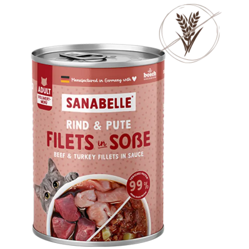 Sanabelle Nassfutter mit Rind & Pute 380 g