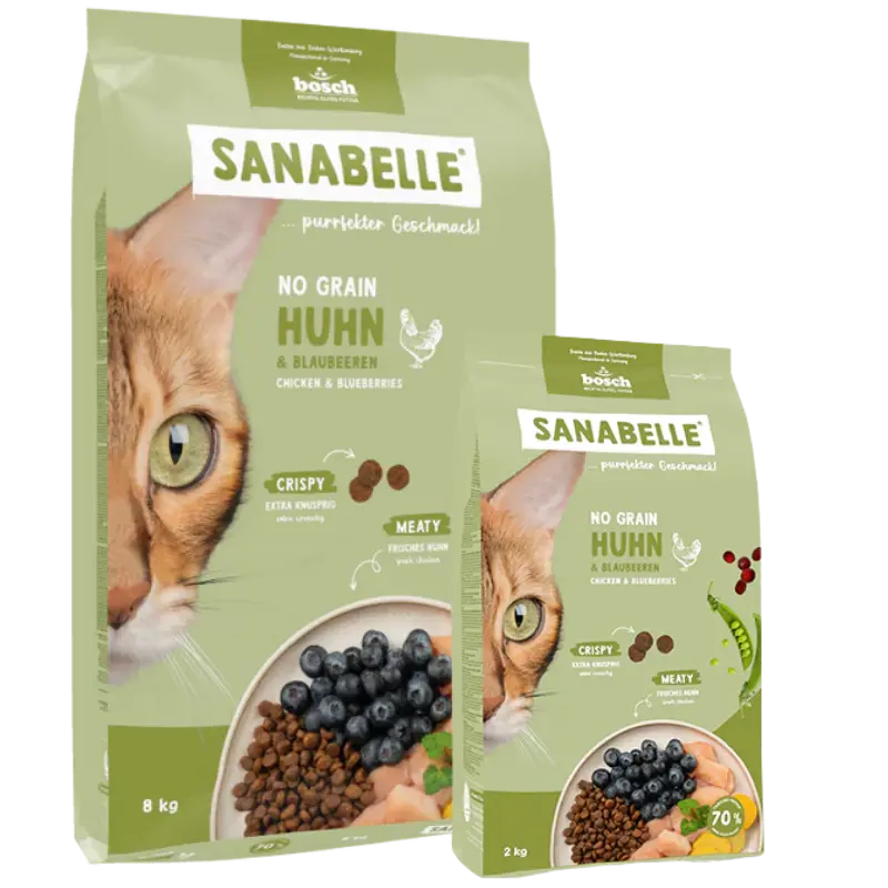 Sanabelle No Grain Huhn 8 kg + Sanabelle No Grain Huhn 2 kg GRATIS