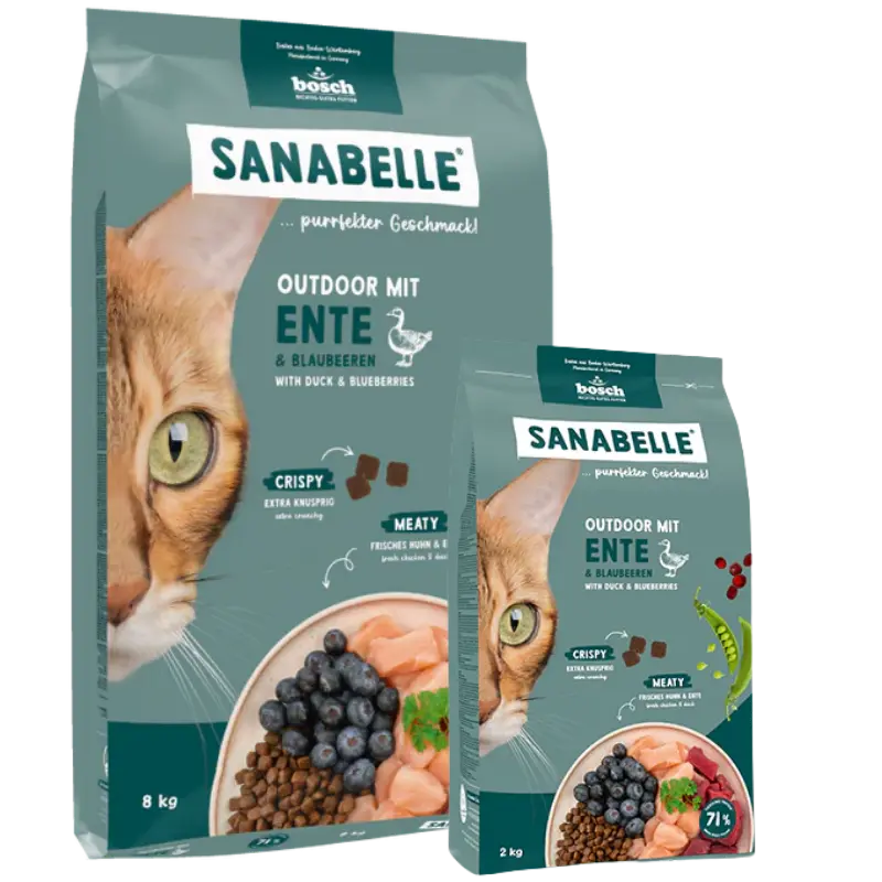 Sanabelle Outdoor Ente 8 kg + Sanabelle Outdoor Ente 2 kg GRATIS