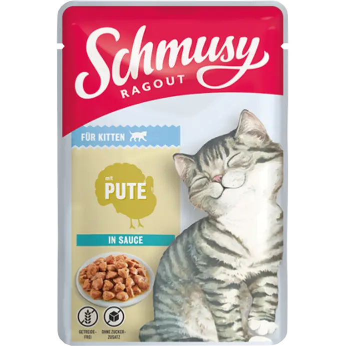 Schmusy Ragout in Sauce mit Pute für Kitten 100 g
