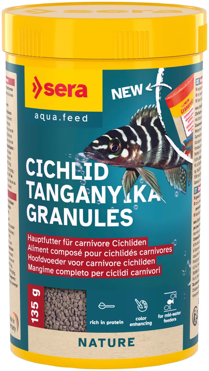 Sera Cichlid Tanganyika Granules 250ml - 135g für carnivore Cichliden