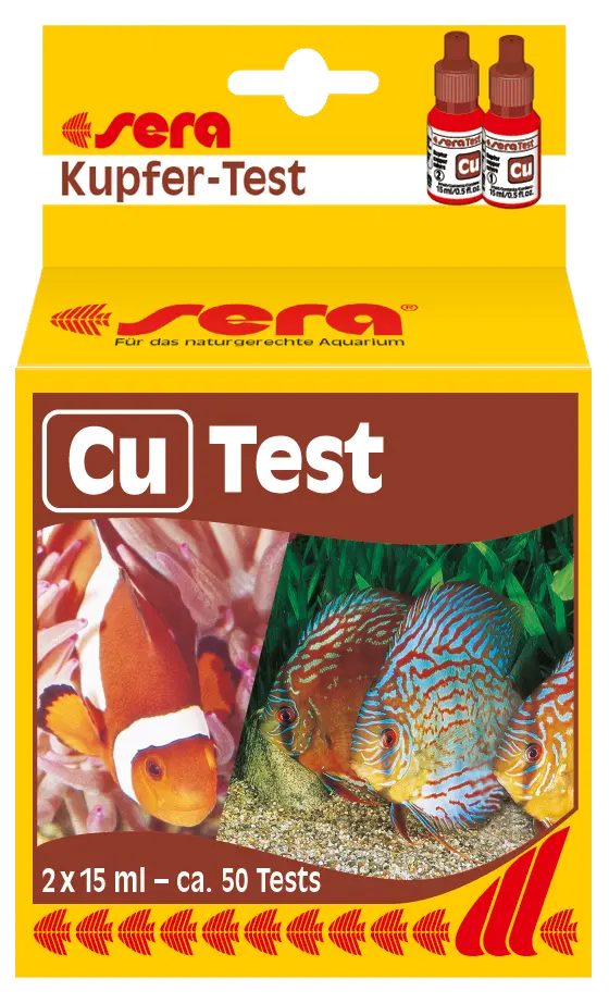 Sera Cu Kupfer-Test 2x 15ml - ca. 50 Tests Wassertest Aquarium