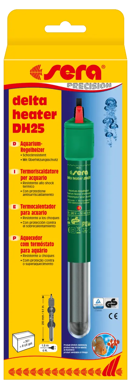 Sera Delta Heater DH25 Aquarium Regelheizer 25W - Heizstab bis 25L Heizer
