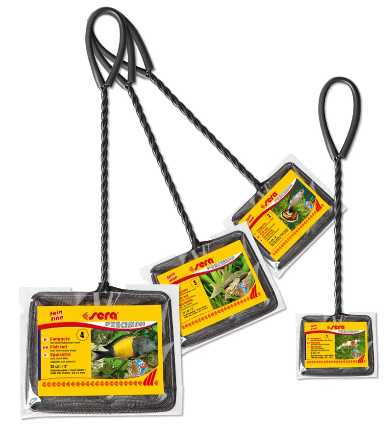 Sera Fischfangnetz fein 12cm Kescher Fangnetz Aquarium