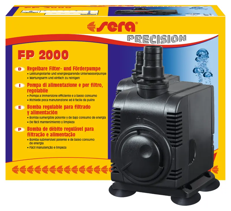 Sera FP 2000 - regelbare Filter- + Förderpumpe - Strömungspumpe Aquarium Pumpe
