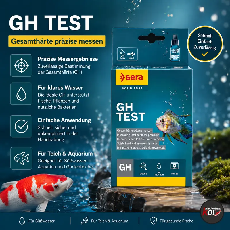 sera gH-Wassertest - schnelle Messung im Teich / Aquarium