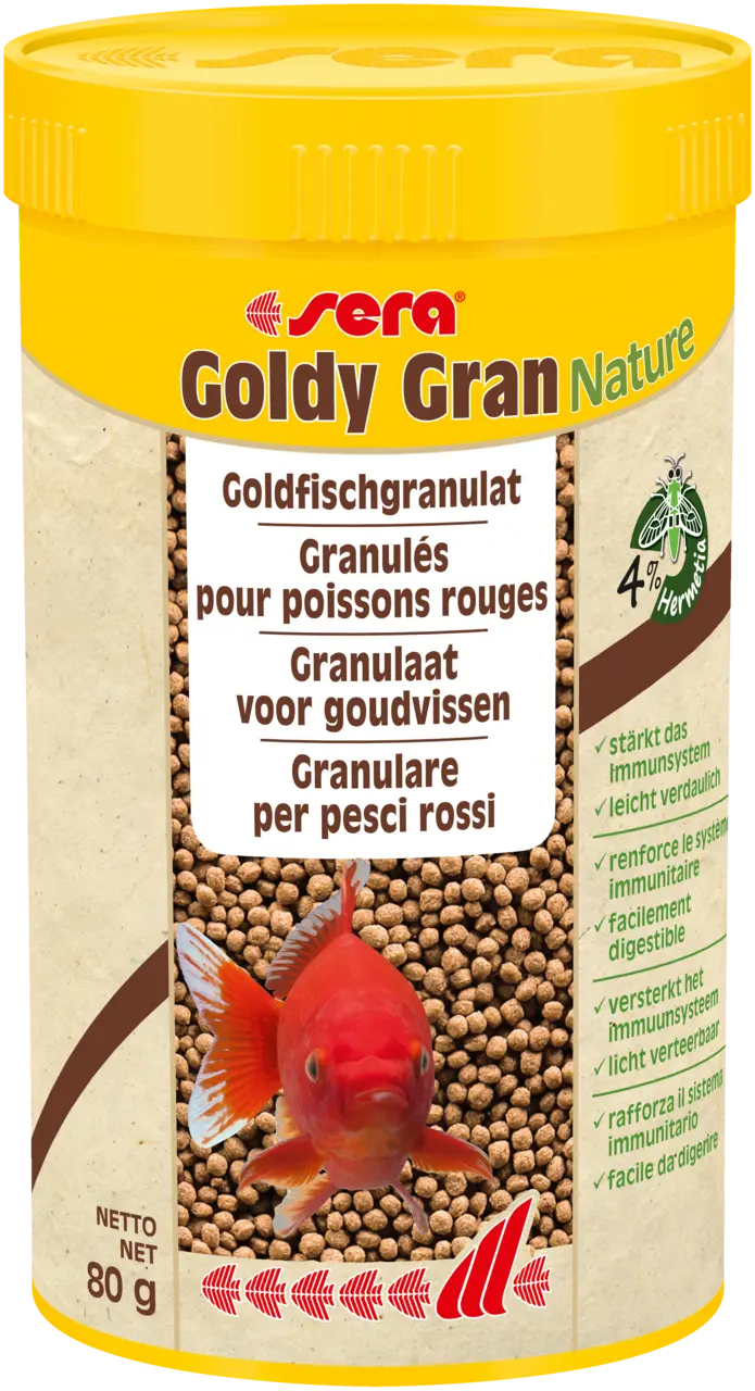 Sera goldy gran Nature 250ml - Hauptfutter schwimmendes Granulat MHD 09/24