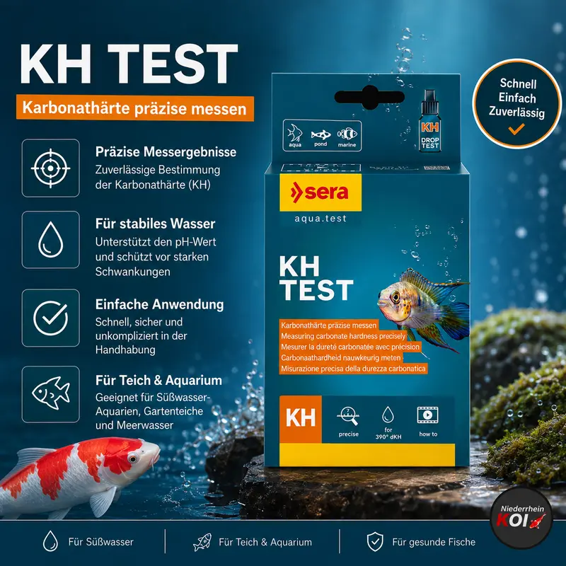 sera kH Karbonathärte Wassertest für Koiteich und Aquarium