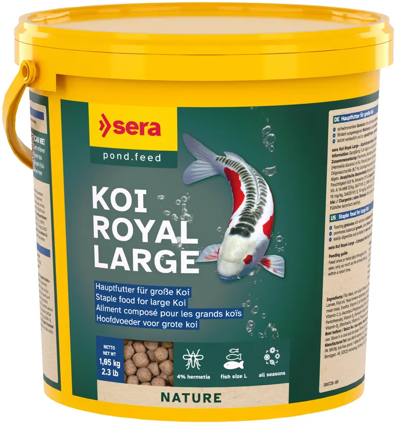 Sera Koi Royal Large Nature 3800ml - Hauptfutter für große Koi Gartenteich