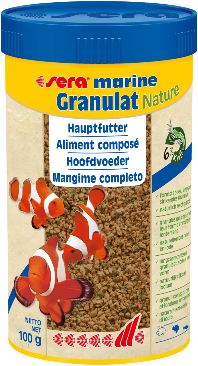 Sera marine Granulat Nature 250ml - Hauptfutter für alle Meerwasserfische