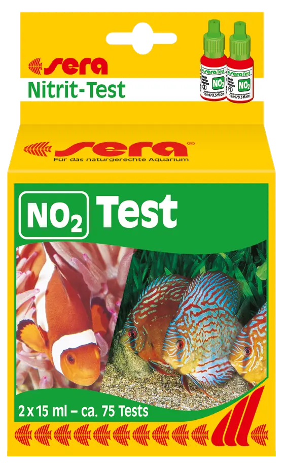 Sera NO2 Nitrit-Test 2x 15ml - ca. 75 Tests Wassertest Aquarium MHD 03/23
