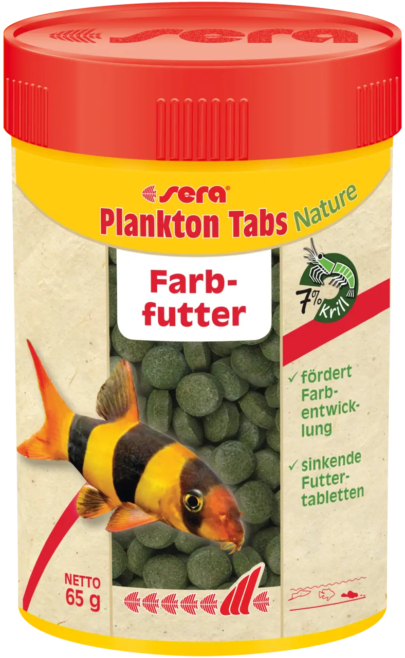 Sera Plankton Tabs Nature 100ml - 275 Futtertabletten Farbfutter Welse Aquarium