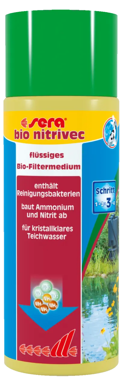 Sera pond bio nitrivec 500ml - flüssiges Bio-Filtermedium - baut Nitrit ab Teich