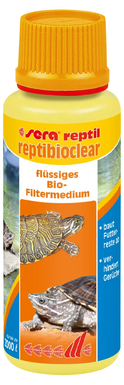 Sera reptibioclear 100ml Filtermedium verhindert Gerüche Terrarium Schildkröten