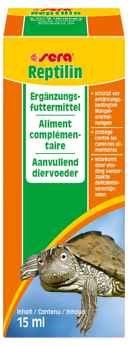 Sera Reptilin 15ml Ergänzungsfuttermittel - Vitamine für vitale Reptilien