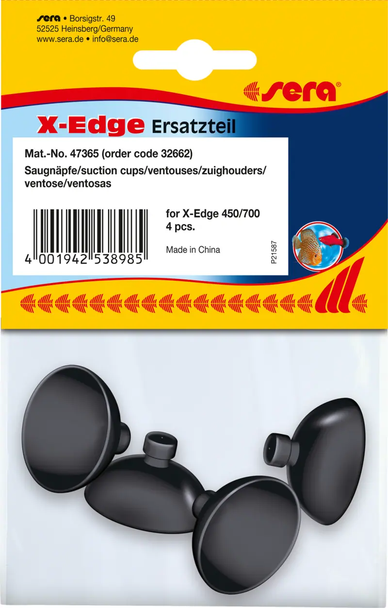 Sera Saugnäpfe 4er-Pack - für X-Edge 450 + 700 Eckfilter