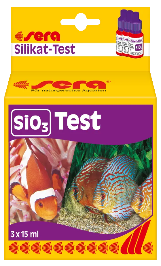 Sera SiO3 Test - Silikat-Test 3x 15ml - Wassertest Aquarium MHD 02/25